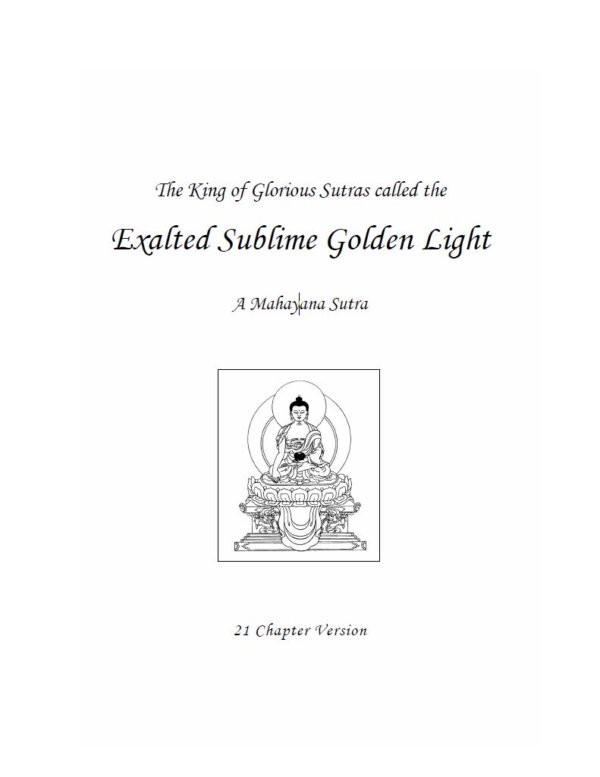HappyMonksPublication - Golden Light Sutra - front