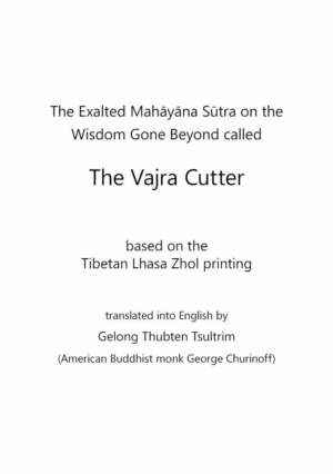 HappyMonksPublication - The Vajra Cutter Sutra - front